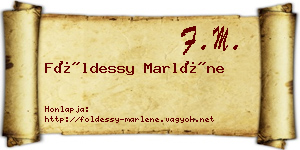 Földessy Marléne névjegykártya